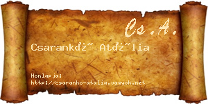 Csarankó Atália névjegykártya